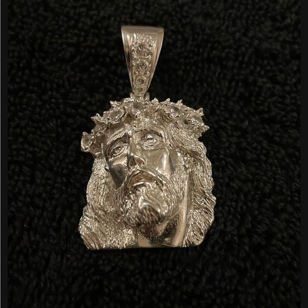 Silver Jesus Pendant
